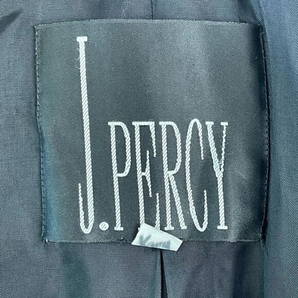 EUC J. Percy Womens Gray Anchor Double Breasted Pea Coat Size 8 - Picture 6 of 7